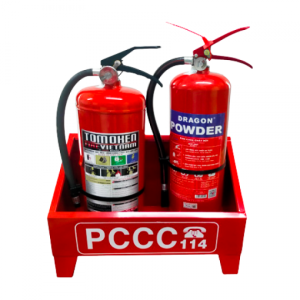 Kệ đặt bình chữa cháy thép dày - PCCC114