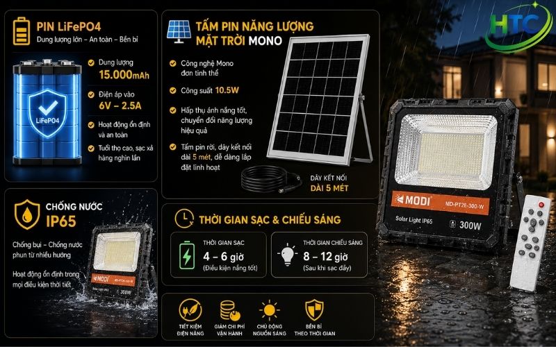Đèn pha năng lượng mặt trời