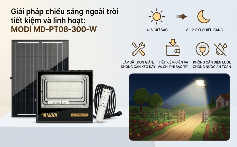 Đèn pha năng lượng mặt trời